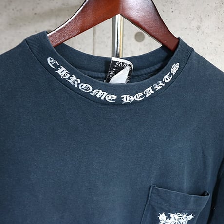 Chrome Hearts Vintage Neck Logo Scroll Label T-Shirt #31831