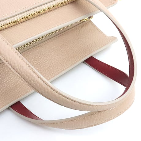 Salvatore Ferragamo Amy Handbag Leather Pink Beige #19741