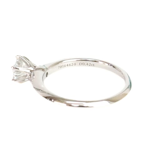 Tiffany & Co. Solitaire Engagement Ring Platinum Diamond #20065