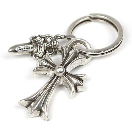 Chrome Hearts Small CH Cross Dagger Keyring #31628