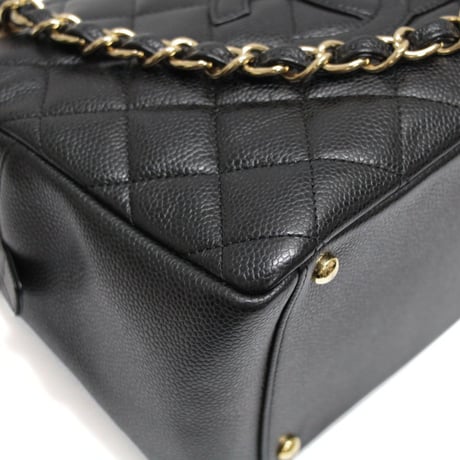 CHANEL Petite Timeless Tote Bag Quilted Caviar Black ＃76803
