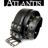 Chrome Hearts Double Pin  Leather Belt #104437