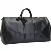 Louis Vuitton Keepall 55 Boston Bag Epi Leather Black M59052 #75722
