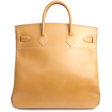HERMES Haut a  Courroies HAC 40 Handbag Vache Hunter Leather Natural ＃19511