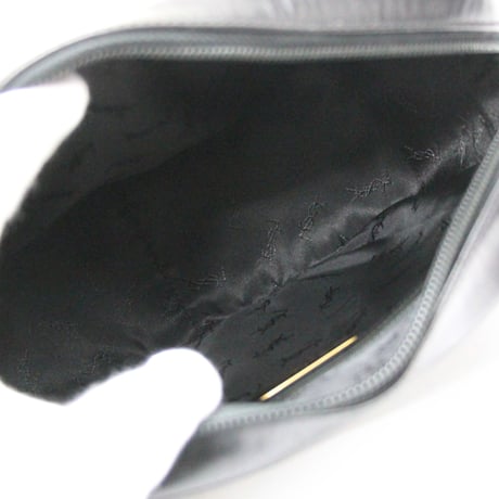 YVES SAINT LAURENT Vintage Shoulder Bag Leather Black #75305
