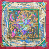 HERMES Carre 90 Silk 100% Scarf Stole "TROPIQUES" #76428