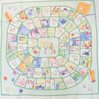 HERMES Carre 90 Silk 100% Scarf Stole "LE JEU DES PETITS BONHEURS" #76487