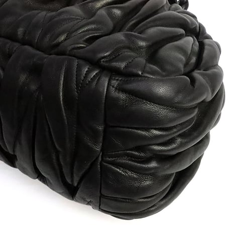 Miu Miu Matelasse Handbag Nappa Leather Black #20050