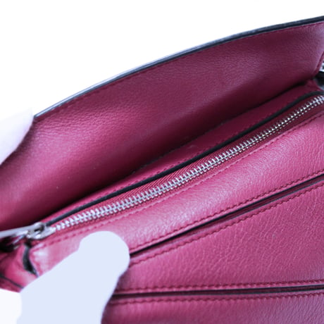 LOEWE Mini Puzzle Bag Leather Wine #75416