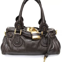 Chloe Small Paddington Handbag Leather Dark Brown #75700