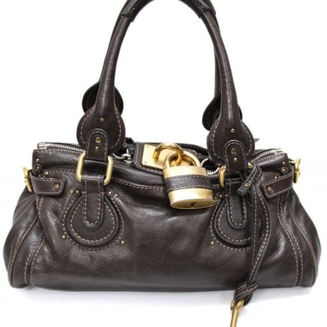 Chloe Small Paddington Handbag Leather Dark Brown #75700