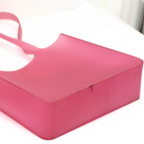 CHANEL Jelly Tote Bag Rubber Pink #76365