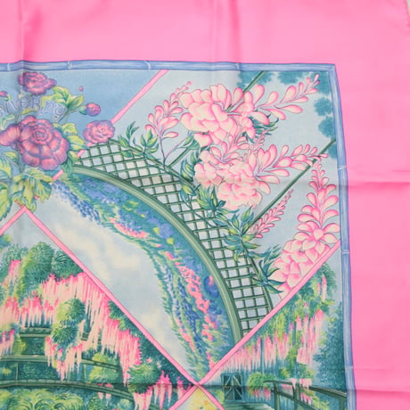 HERMES Carre 90 Silk 100% Scarf Stole "GIVERNY" #76513