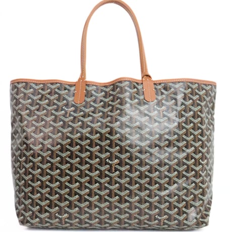 Goyard Saint Louis PM Tote Bag PVC & Leather Brown Black #31956