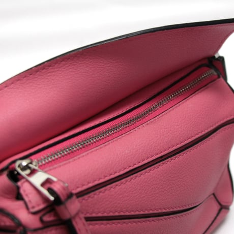 LOEWE Mini Puzzle Bag Leather Pink #75694