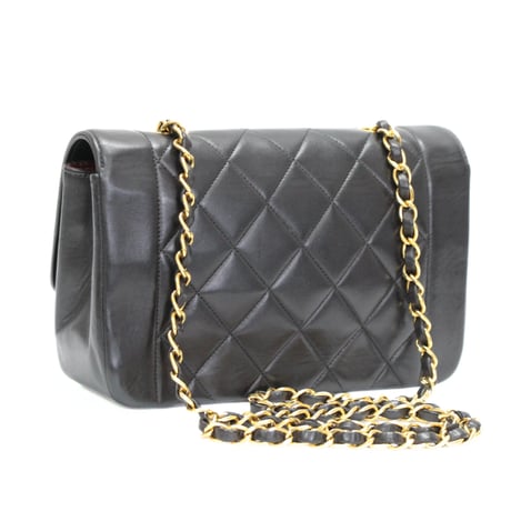 CHANEL Diana 22 Small Flap Bag Quilted Lambskin Black ＃76527