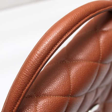 CHANEL Flap Briefcase Quilted Caviar Brown #75570