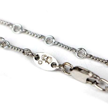 Chrome Hearts 18K White Gold Twist Chain Necklace 20 Inches #104232