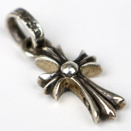 Chrome Hearts Baby Fat Cross Pave Blue Sapphire Pendant #32161