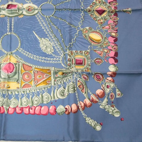 HERMES Carre 90 Silk 100% Scarf Stole "TERRES PRECIEUSES" #76442