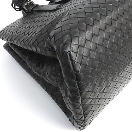 BOTTEGA VENETA Roma Tote Bag Intrecciato Leather Black #19532