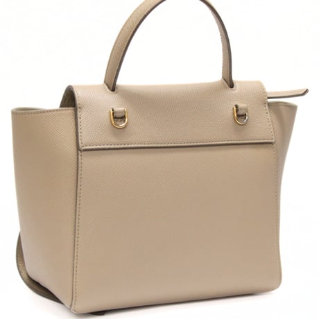 CELINE Nano Belt Shoulder Bag Leather Beige #76135
