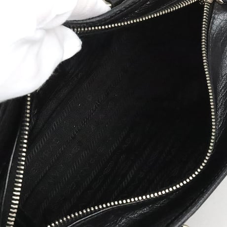 PRADA Tote Bag Leather Black #20046