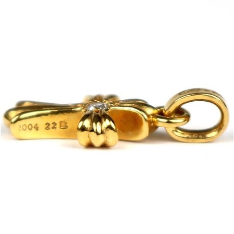 Chrome Hearts 22K Baby Fat Cross Charm 2P Diamonds  #103784