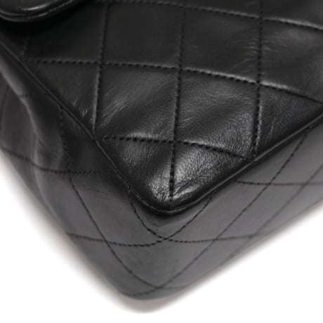 CHANEL Mini Square 20 Flap Bag Quilted Lambskin Black ＃75472