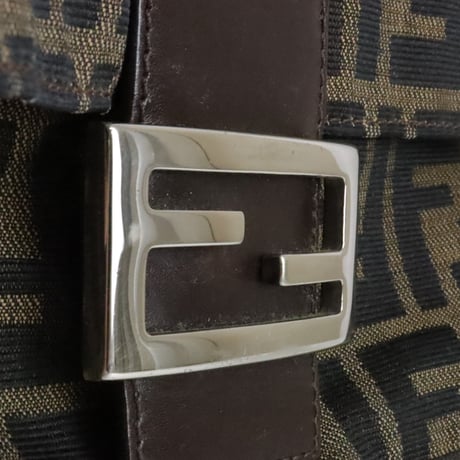 FENDI Mamma Baguette Bag Zucca Canvas ＃19854