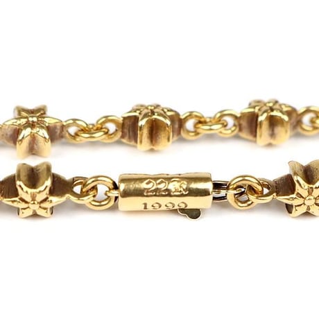 Chrome Hearts 22K Tiny Star Bracelet 13 Links #32225