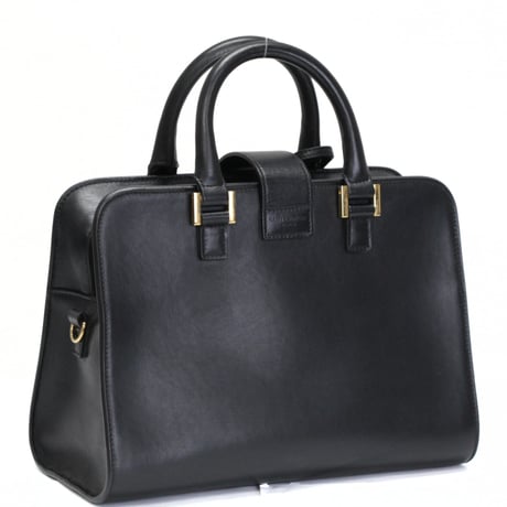 SAINT LAURENT PARIS Baby Cabas Handbag Leather Black #76037