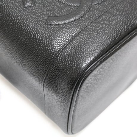 CHANEL CC Logo Vanity Bag Caviar Black #76196