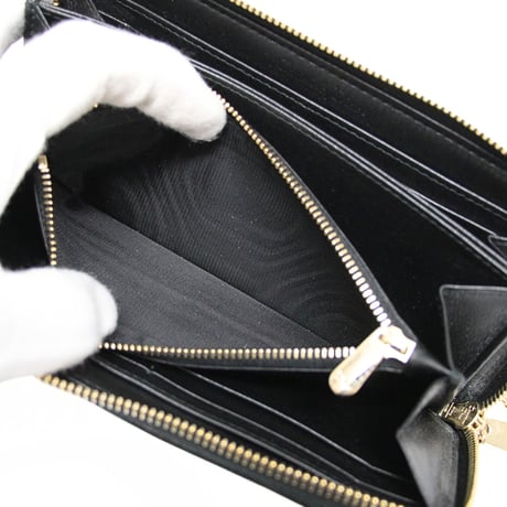 Christian Dior Lady Dior Voyageur Wallet Cannage Lambskin Black #76390