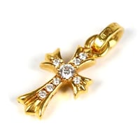 Chrome Hearts 22K Baby Fat Cross Charm Pavé Diamonds  #103721