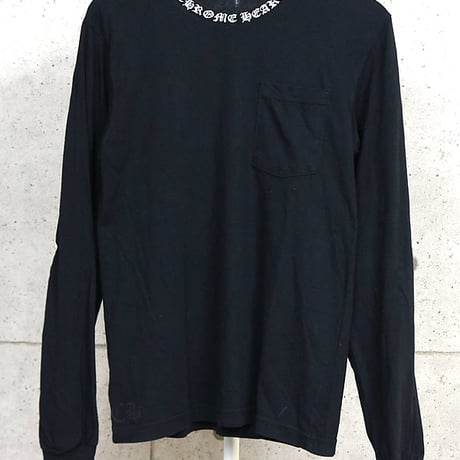 Chrome Hearts Floral Cross Neck Logo Long Sleeve T-Shirt Black #31721