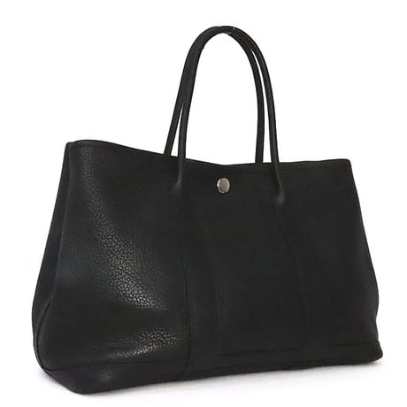 HERMES Garden Party TPM Tote Bag Negonda Leather Black ＃20431