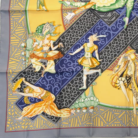 HERMES Carre 90 Silk 100% Scarf Stole "LES BALLETS RUSSES" #76543