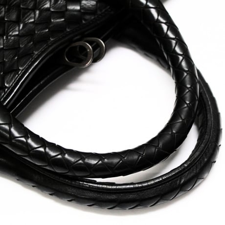 BOTTEGA VENETA Briefcase Intrecciato Leather Black #76211