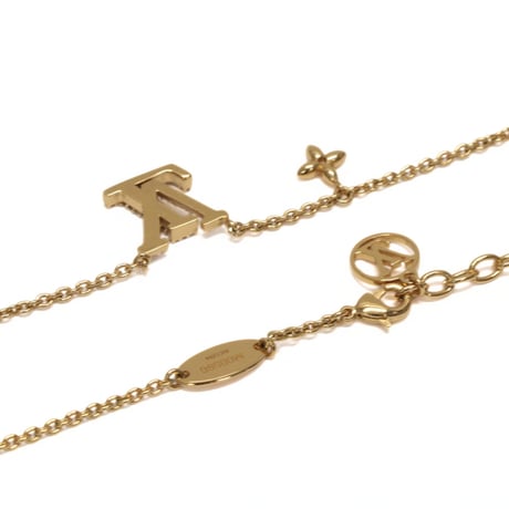 GUCCI LV Iconic Pendant Necklace Crystal Gold-toned M00596＃76400