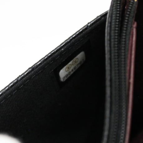 CHANEL Wallet on Chain Bag Quilted Caviar Black #76295