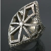 Loree Rodkin 18K White Gold Pavé Diamond Ring #101069