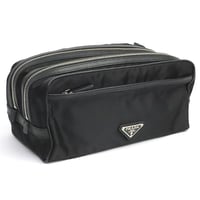 PRADA Clutch Bag Nylon Black #19529