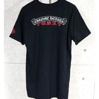 Chrome Hearts Scroll Label USA T-Shirt Black #31731