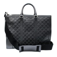 GUCCI Briefcase Guccissima Signature Leather Black #75500