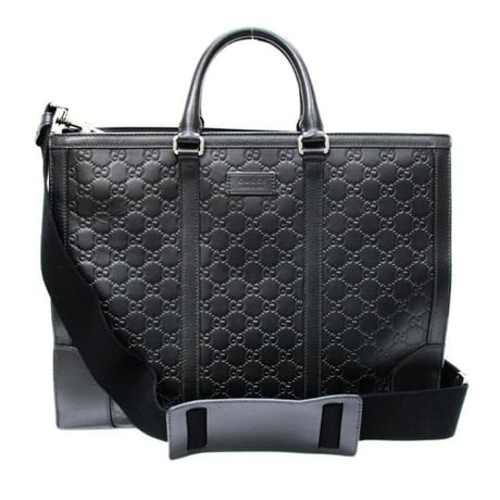 GUCCI Briefcase Guccissima Signature Leather Black #75500