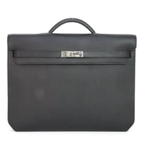 HERMES Kelly depeches 36 Briefcase Epsom Leather Black #20166