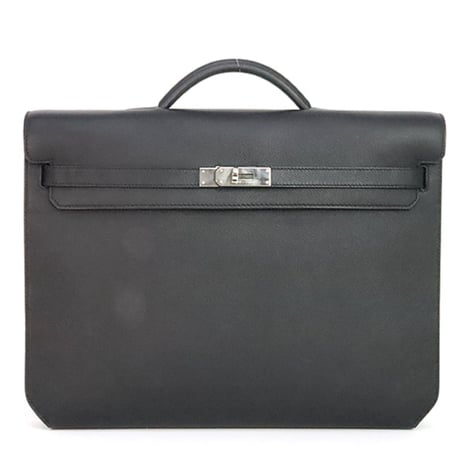 HERMES Kelly depeches 36 Briefcase Swift Leather Black #20166