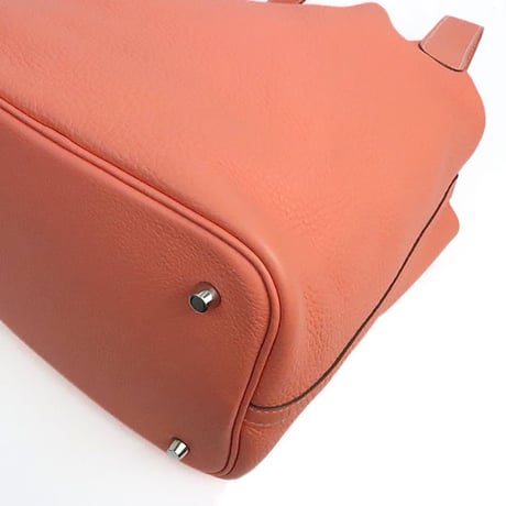 HERMES Picotin Lock MM Handbag Taurillon Clemence Leather Crevette #19516