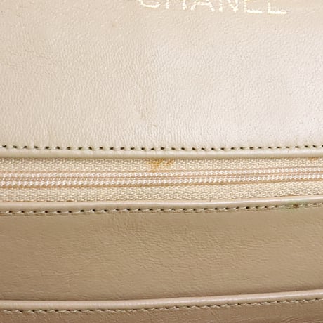 CHANEL Envelope Flap Bag Quilted Lambskin Beige ＃19841